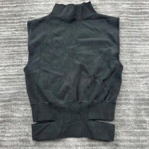 Zara Knit Shirt Size S Womens Sleeveless Stretch Turtleneck Black